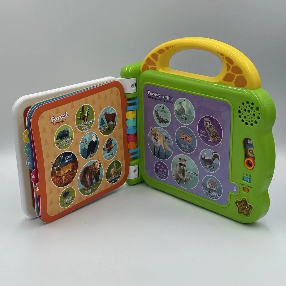 LeapFrog 100 Animals Electronic Bilingual (English/Spanish) Book - Green